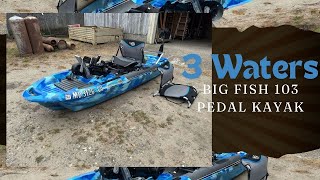 3 Waters Kayaks Big Fish 103 Pedal Fishing Kayak [upl. by Katonah]