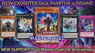 EXOSISTER Martha CHANGES Everything New Exorsister Deck ft NEW Support YuGiOh MASTER DUEL [upl. by Gradey352]