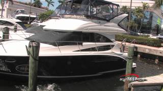 Meridian Yachts 341 Sedan Bridge 2011 Yacht FeaturesLayout Review  By BoatTestcom [upl. by Yelsnia]