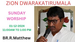 SUNDAY WORSHIP SERVICE ZION DWARAKATIRUMALA 1122024 [upl. by Ingemar206]