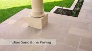 Indian Sandstone Paving Slabs  Raj Green Autumn Brown Modac Kandla Grey Mint Fossil Patio Stone [upl. by Romney]