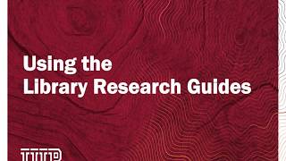 Library Research Guides [upl. by Nhguavahs]