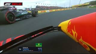 Lewis Hamilton blocked Sergio Perez Dutch GP 2024 Q1 [upl. by Ahcsas263]