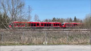 OTrain Line 2 Trains Over Walkley Rail Diamond [upl. by Gilmore192]