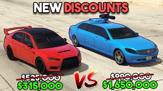 GTA 5 ONLINE DICOUNTS  KURUMA VS TURRETED LIMO WILL YOU BUY [upl. by Ayocat667]