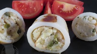 Recette des encornets farcis à la Scamorza [upl. by Curren]