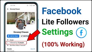 Facebook Lite Followers Settings  How to Activate Follower Option on Facebook Lite [upl. by Stepha]