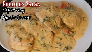 Pollo en Salsa de Espinaca y Queso Crema [upl. by Trey]