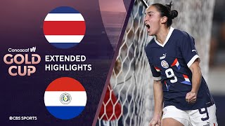 Costa Rica vs Paraguay Extended Highlights  CONCACAF W Gold Cup I CBS Sports Attacking Third [upl. by Lurleen6]