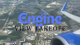 737 Engine View Takeoff from Orlando [upl. by Annola773]