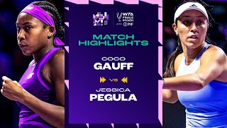 Coco Gauff vs Jessica Pegula  2024 WTA Finals Riyadh Group Stage  Match Highlights [upl. by Pen]