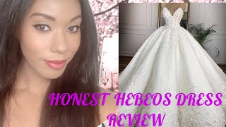 Hebeos wedding dress gown review hebeos dress giveaway [upl. by Flss]