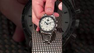 Omega Speedmaster MoonPhase Broad Arrow Watch 35752000 Review  SwissWatchExpo [upl. by Kristie]