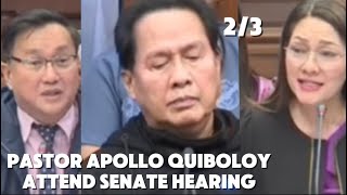 Pastor Apollo Quiboloy attend Senate Hearing23 kojcapolloquiboloypastorapolloquiboloy [upl. by Sebastien777]