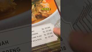 PERBEDAAN AKU VS ADEK PILIH MENU  GADAK AKHLAK [upl. by Ataeb872]