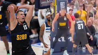 Nikola Jokics TOUCHDOWN pass and a DUNK caused COMPLETE CHAOS in the BALL arena [upl. by Peace]