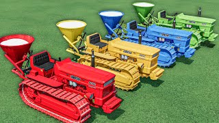 Farming OF Colors  LIME WORK with SUPER CRAWLER Mini Tractors  Farming Simulator 22 [upl. by Eilak]