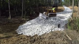 Installing A Culvert Pipe For The Driveway And Covering With Surge [upl. by Conte865]