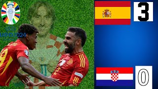 Spain vs Croatia euro Highlights  All goals 2024 highlights football spain croatia [upl. by Kared]