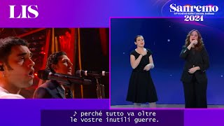 LIS Sanremo 2024  Maninni con Ermal Meta canta ‘Non mi avete fatto niente’ [upl. by Llenal81]