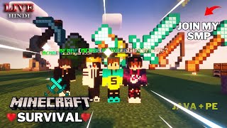 Minecraft Live  247 Minecraft Smp  Minecraft Live Hindi  Java  Pe [upl. by Htial476]