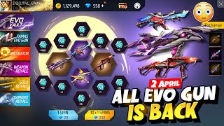 All Evo Gun Return Event Free Fire  New Event Free Fire Bangladesh Server  Free Fire New Event [upl. by Ahsata]