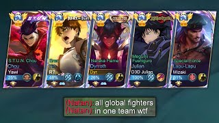 MLBB 5 MAN FIGHTER IN RANK💀world’s best fighter in one team [upl. by Ayoral]