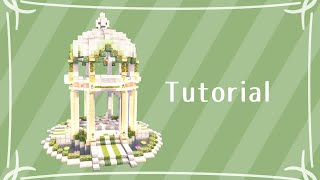 Minecraft  How To Build a Cute Quartz Gazebo  Tutorial  Spawn Point [upl. by Ayila]