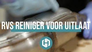 Uitlaatbochten motor schoonmaken met RVS reiniger [upl. by Divadnoj]