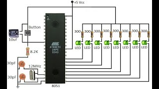 Microcontroller 8051 Project 05 How to Operate Multiple LED [upl. by Ainecey704]