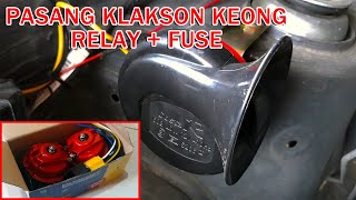 Tutorial Pemasangan Klakson Keong Dual Tone Di Motor  Relay [upl. by Mulac311]