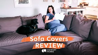 IKEA Ektorp Sectional Sofa Covers feat Victoria Yost  Velvet Couch Makeover  THA 15 [upl. by Shaum]