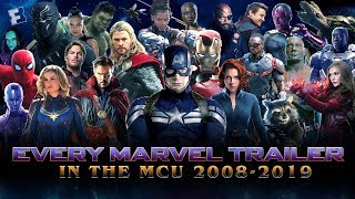 ALL Marvel Cinematic Universe Trailers  Iron Man 2008 to Avengers Endgame 2019 [upl. by Ahsekam321]