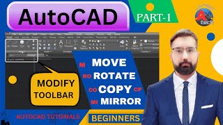 AutoCAD Tutorial for Beginners  Modify Toolbar Explained In Urdu  Part1  ANTech youtube [upl. by Suilenrac]