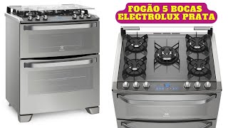 FOGÃO ELECTROLUX 5 BOCAS  MESA DE VIDRO  76GS [upl. by Bartolemo]