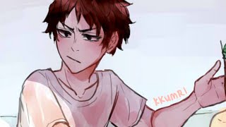 grumpy akaashi speedpaint [upl. by Nesnar]