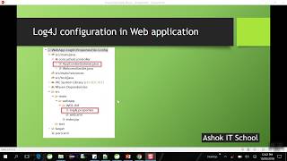 Log4J configuration in java web application  Part  4  Online Training  Ashok IT [upl. by Scrivens500]