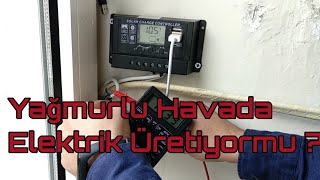 Yağışlı Havalarda Monokristal Güneş Panelleri Elektrik Üretirmi [upl. by Annaul]