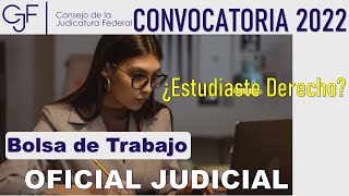 🔴 Convocatoria 2022 Bolsa de Trabajo como OFICIAL JUDICIAL  Requisitos y cómo REGISTRARSE [upl. by Lenora]