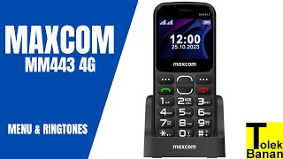 MAXCOM MM443 4G  Unboxing  Menu amp Ringtones  Dzwonki  Telefon dla seniora [upl. by Alleen]