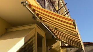 Cambiare TELO TENDA da sole a bracci estensibiliHow to replace an AWNING CLOTH with extensible arms [upl. by Hamann572]