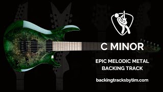 Epic Melodic Metal Backing Track in C Minor  100 BPM [upl. by Halika924]