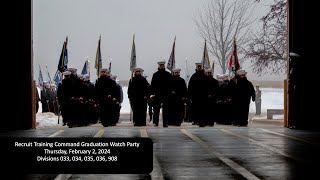 Navy Recruit Training Command Graduation on February 1 2024 [upl. by Gensmer289]