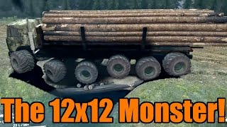 Spin Tires  12x12  Monster Hauling Machine [upl. by Aissela]