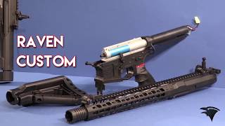 REVIEW  GampG CM16 ETU WildHog 12quot Raven Custom  Raven Airsoft \ Airsoft Italia [upl. by Free]