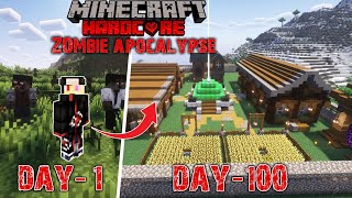 I Survived 100 Days in a Zombie Apocalypse in Minecraft Hardcore [upl. by Harmonia]