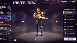 NOVA ARMA EVOLUTIVA FREE FIRE CARAPINA TIGRÃO [upl. by Dilly]