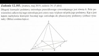 12103 Stereometria zadania maturalne [upl. by Nuriel937]