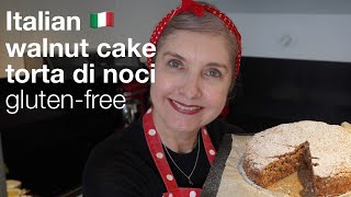 Italian walnut cake torta di noci glutenfree flourless 3 ingredients walnuts eggs and sugar [upl. by Fauch843]