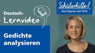 Gedichtanalyse schreiben 🎓 Schülerhilfe Lernvideo Deutsch [upl. by Rimisac324]